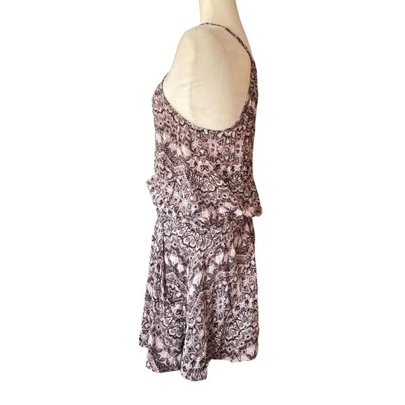 Free People Simone Batik Print Halter Mini Dress SZ S Boho Festival - Picture 4 of 10